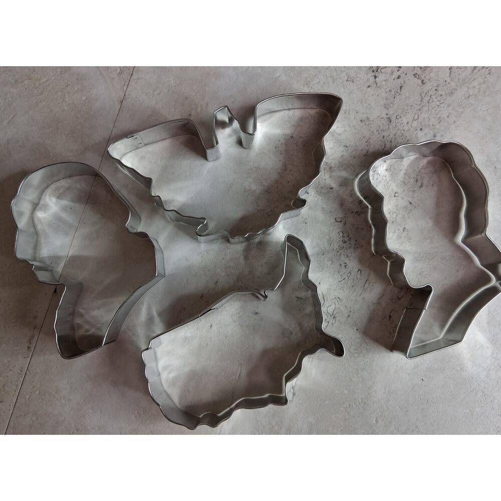 Vintage Patriotic Cookie Cutters Set of 4 in Original Box - Picture 3 of 5